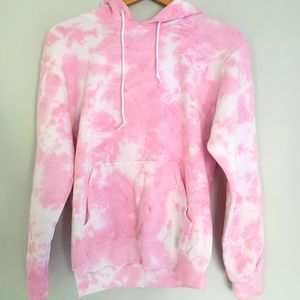 Unisex pink tiedye hoodie